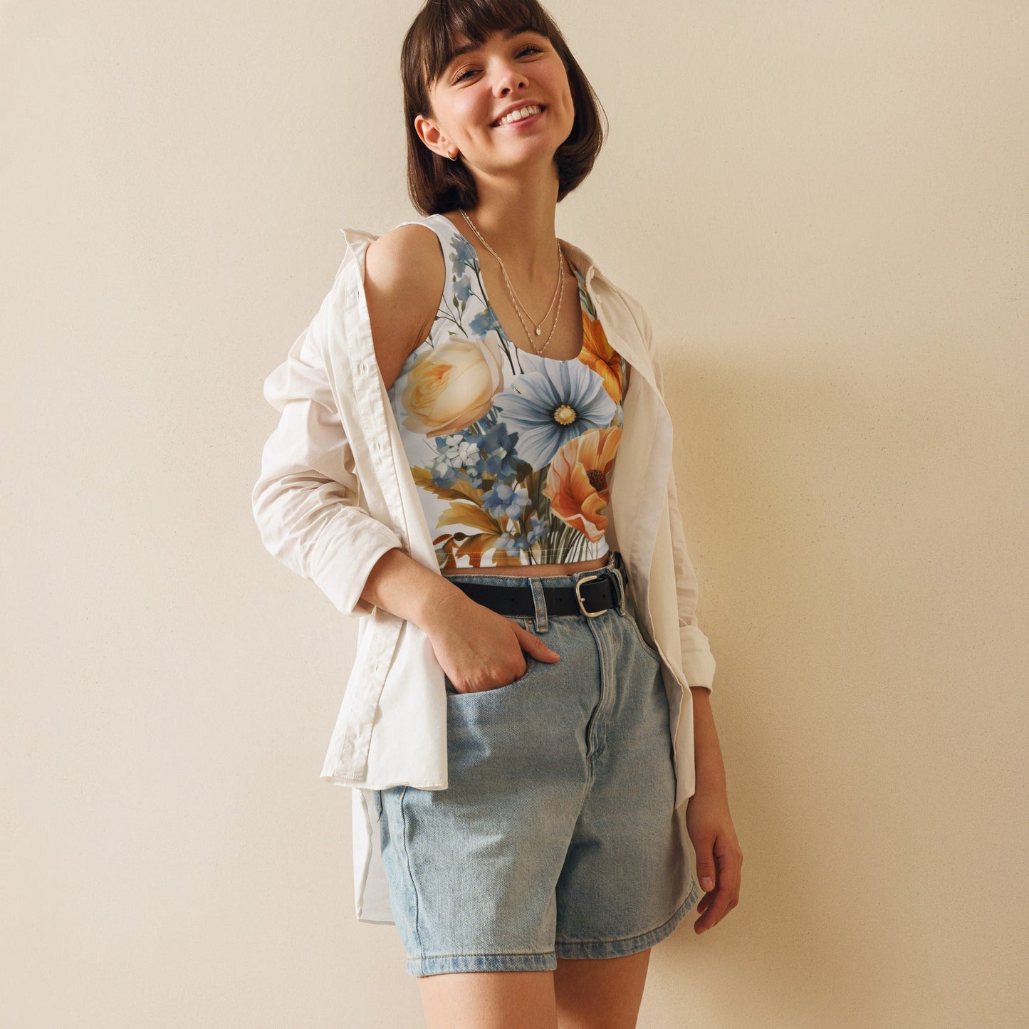 Damen Crop - Top Flower – Hochwertiges von Lumeza | Jetzt entdecken