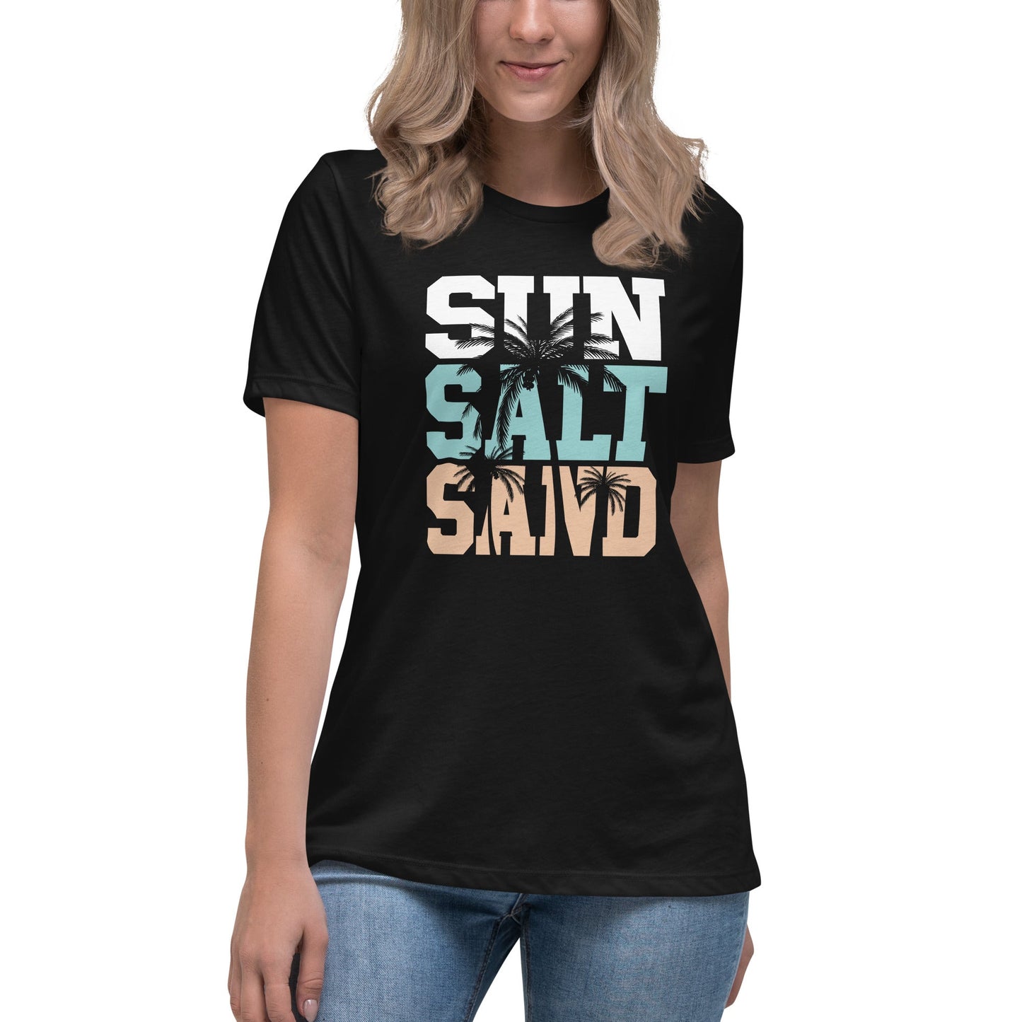 Damen T-Shirt „SUN SALT SAND“ – Strand auf Stoff – Hochwertiges von Lumeza | Jetzt entdecken