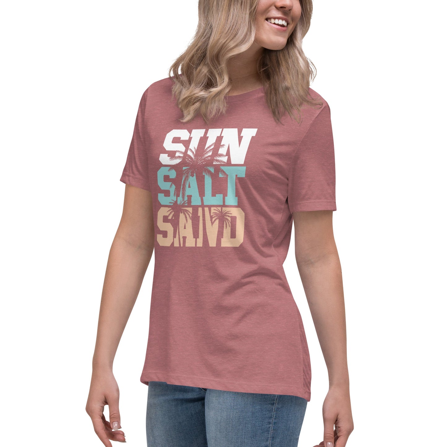 Damen T-Shirt „SUN SALT SAND“ – Strand auf Stoff – Hochwertiges von Lumeza | Jetzt entdecken