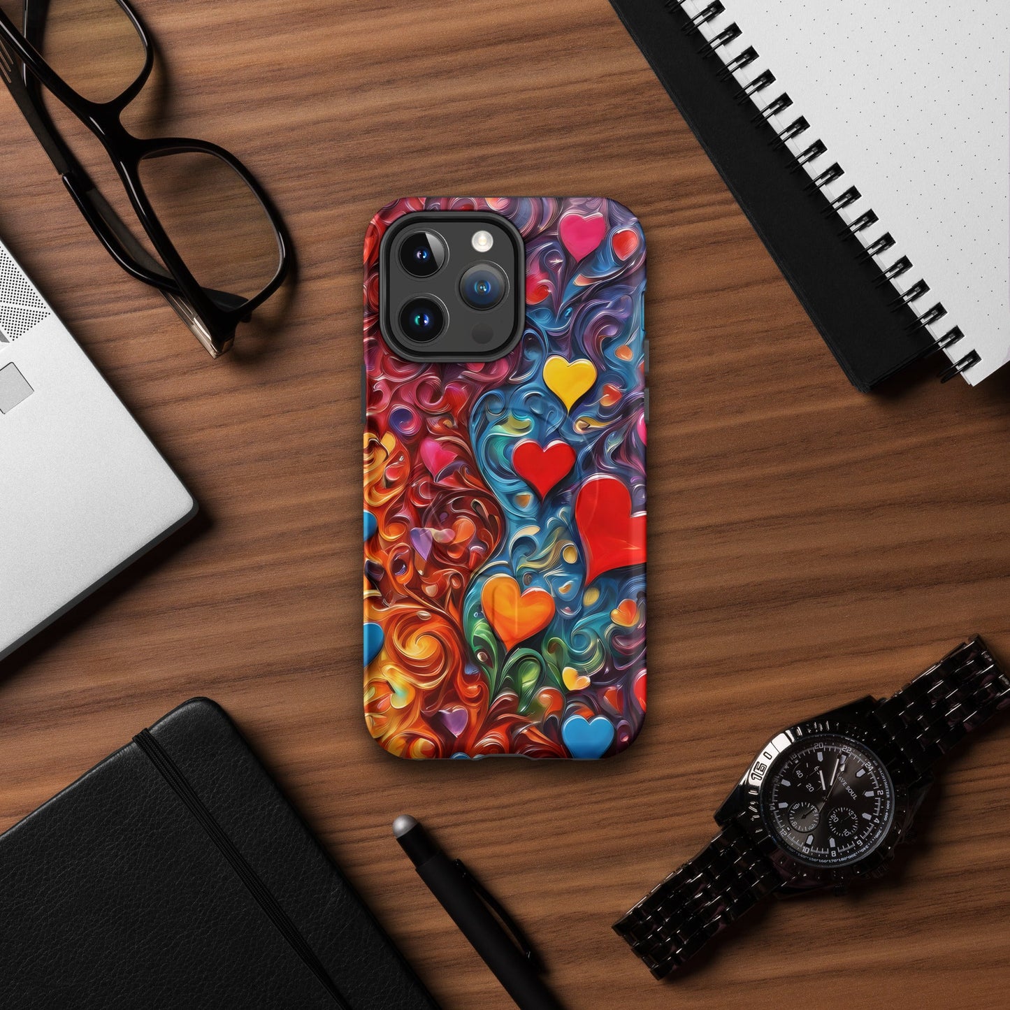 iPhone® - Hülle „Colorful Hearts“ – Schutz mit Liebe – Hochwertiges von Lumeza | Jetzt entdecken