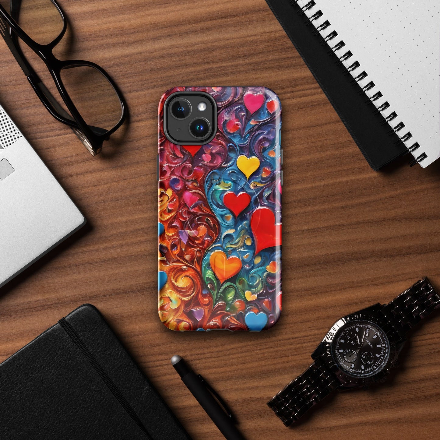 iPhone® - Hülle „Colorful Hearts“ – Schutz mit Liebe – Hochwertiges von Lumeza | Jetzt entdecken
