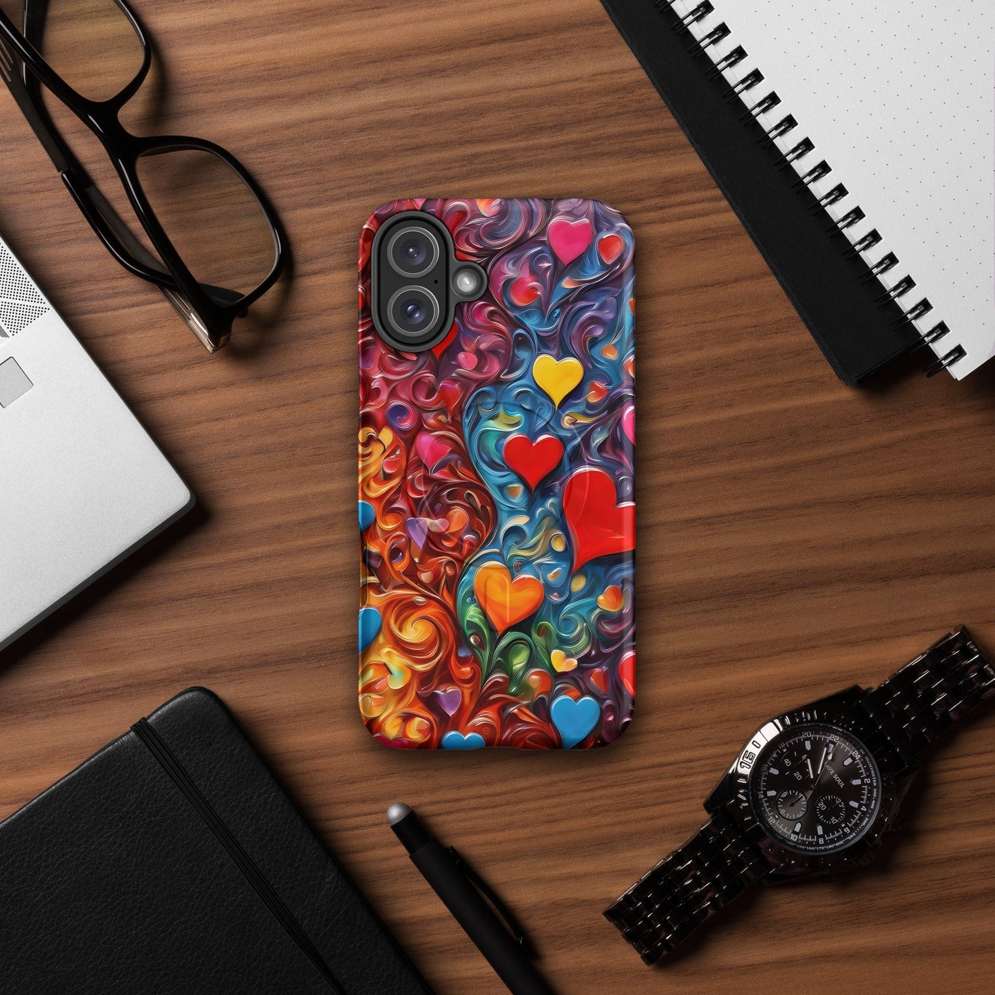 iPhone® - Hülle „Colorful Hearts“ – Schutz mit Liebe – Hochwertiges von Lumeza | Jetzt entdecken