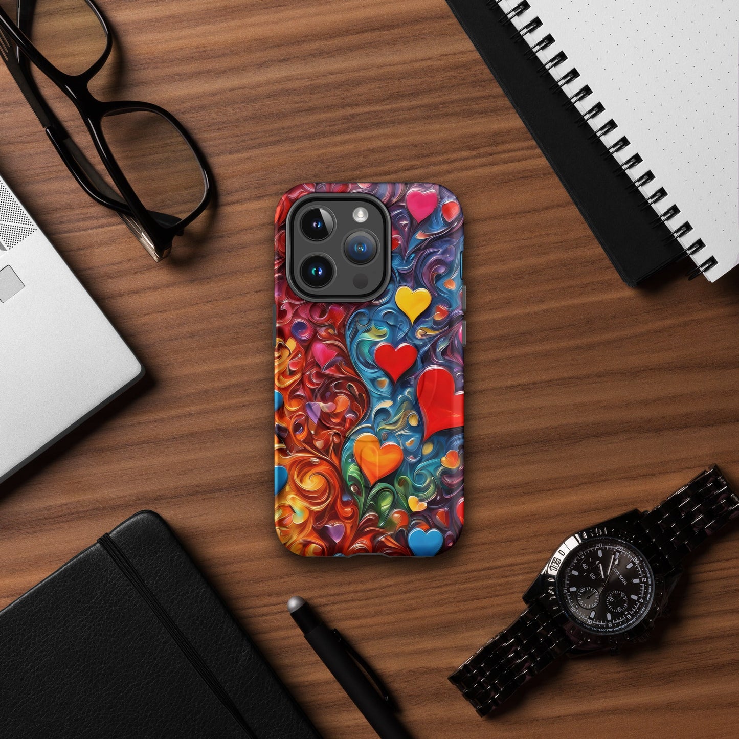 iPhone® - Hülle „Colorful Hearts“ – Schutz mit Liebe – Hochwertiges von Lumeza | Jetzt entdecken