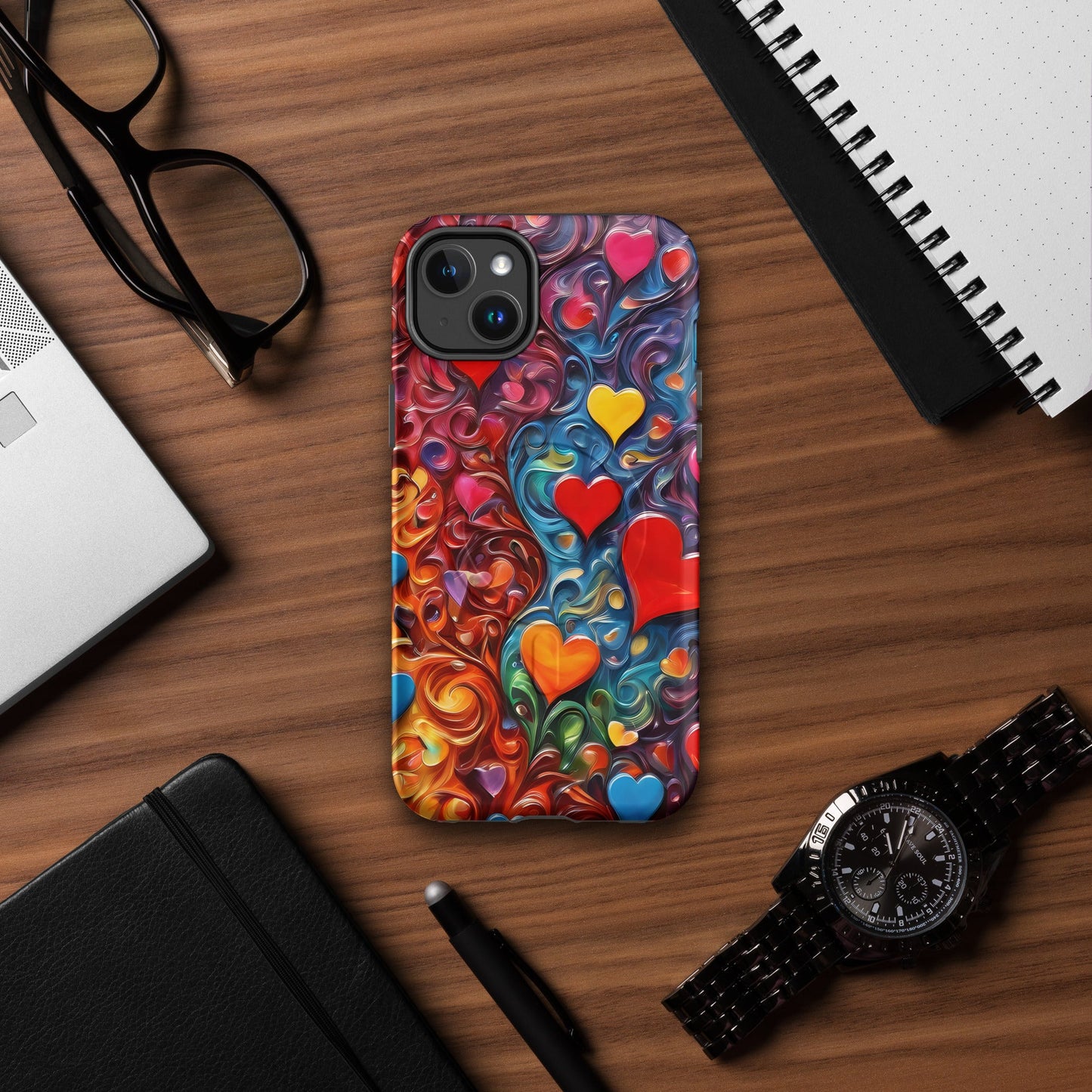 iPhone® - Hülle „Colorful Hearts“ – Schutz mit Liebe – Hochwertiges von Lumeza | Jetzt entdecken