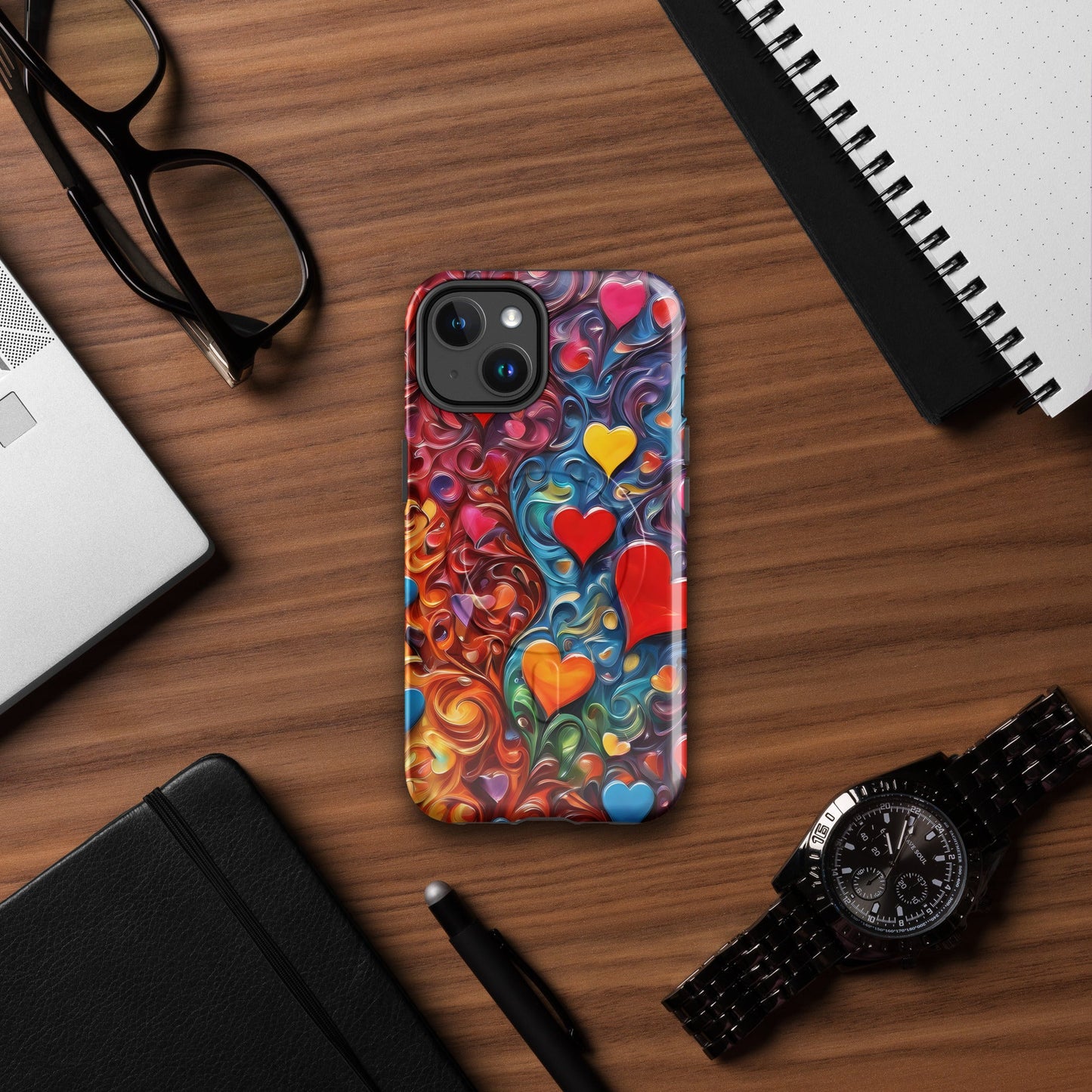 iPhone® - Hülle „Colorful Hearts“ – Schutz mit Liebe – Hochwertiges von Lumeza | Jetzt entdecken
