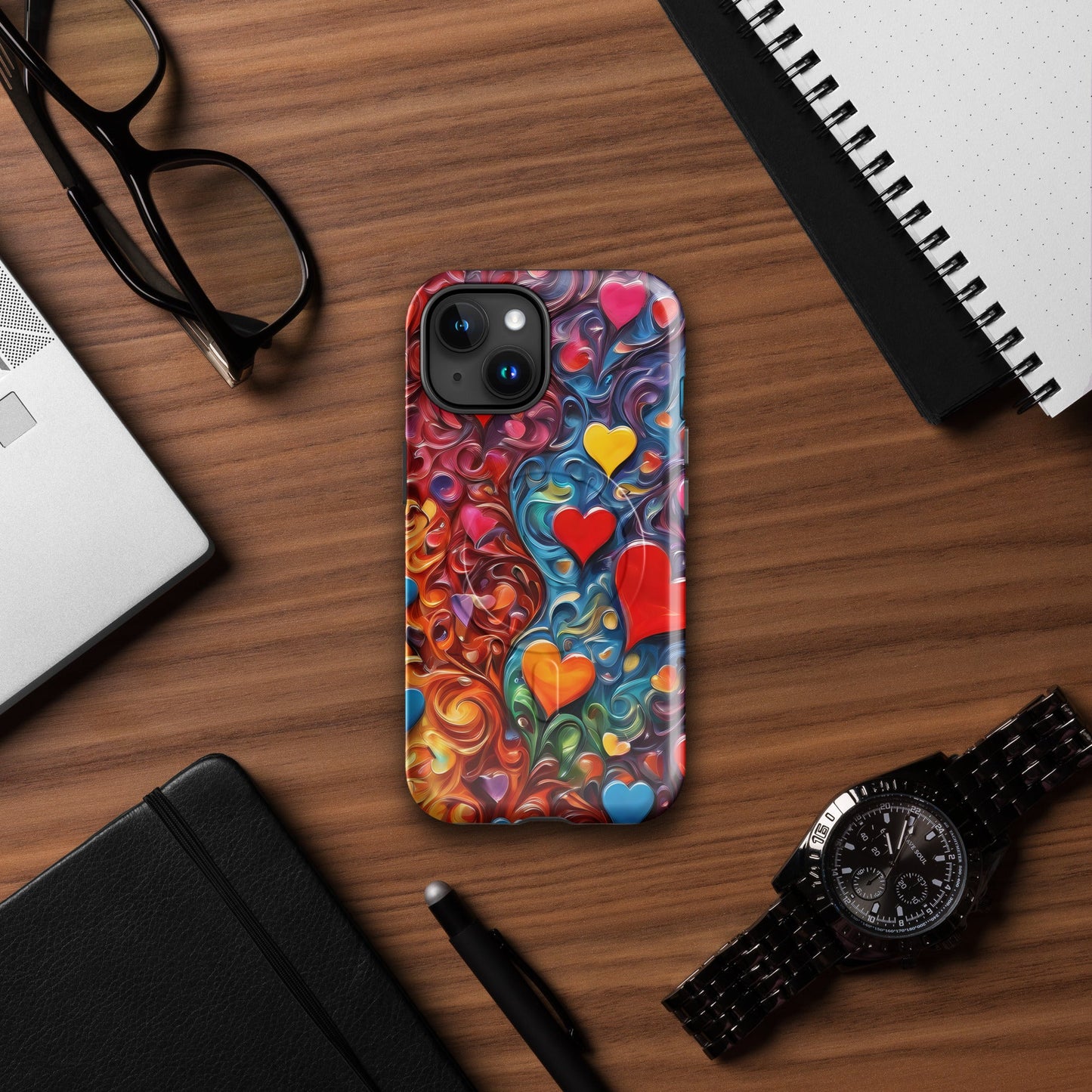 iPhone® - Hülle „Colorful Hearts“ – Schutz mit Liebe – Hochwertiges von Lumeza | Jetzt entdecken