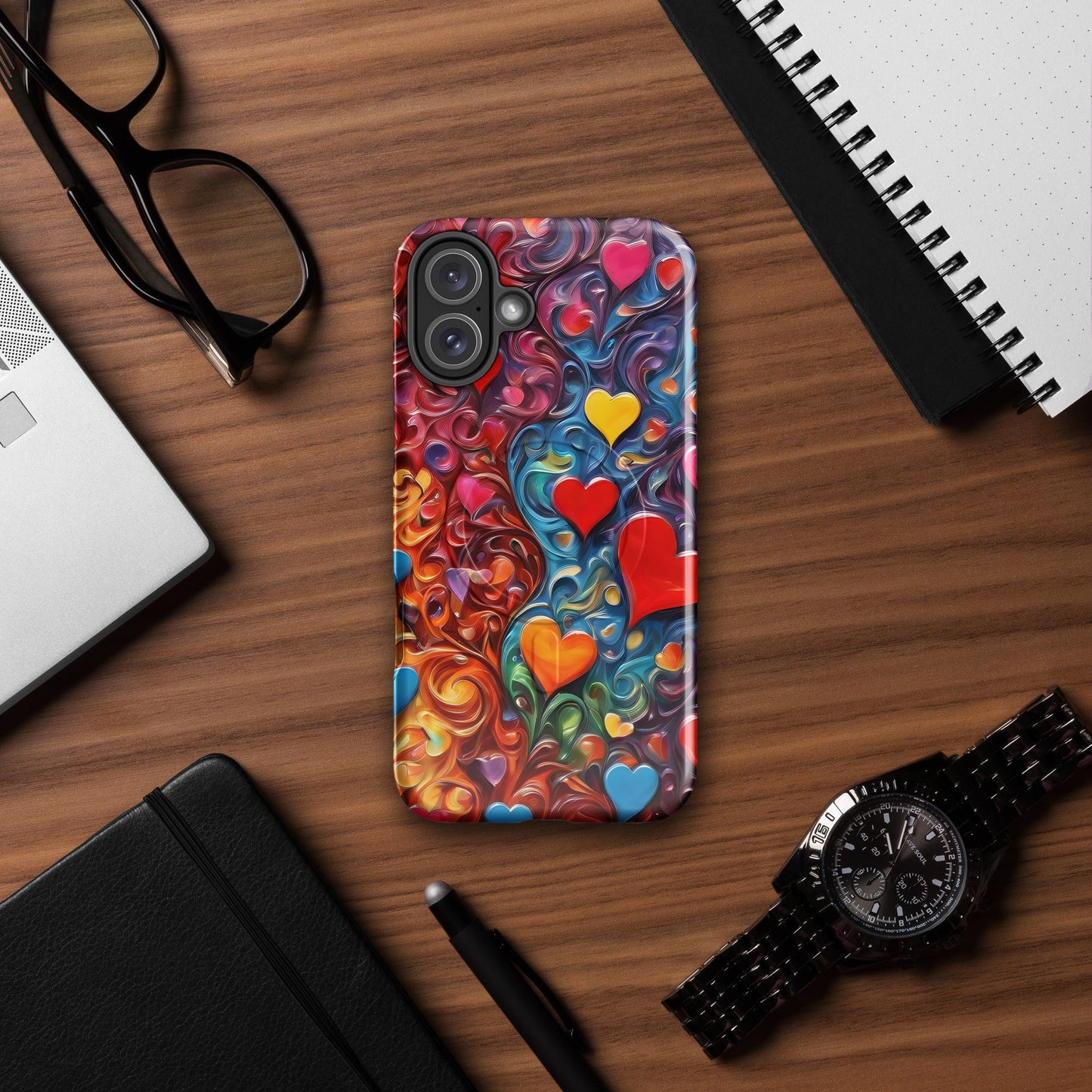 iPhone® - Hülle „Colorful Hearts“ – Schutz mit Liebe – Hochwertiges von Lumeza | Jetzt entdecken