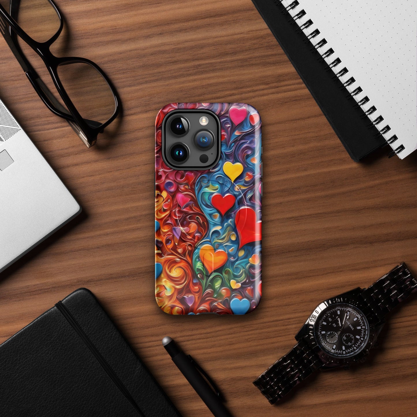 iPhone® - Hülle „Colorful Hearts“ – Schutz mit Liebe – Hochwertiges von Lumeza | Jetzt entdecken