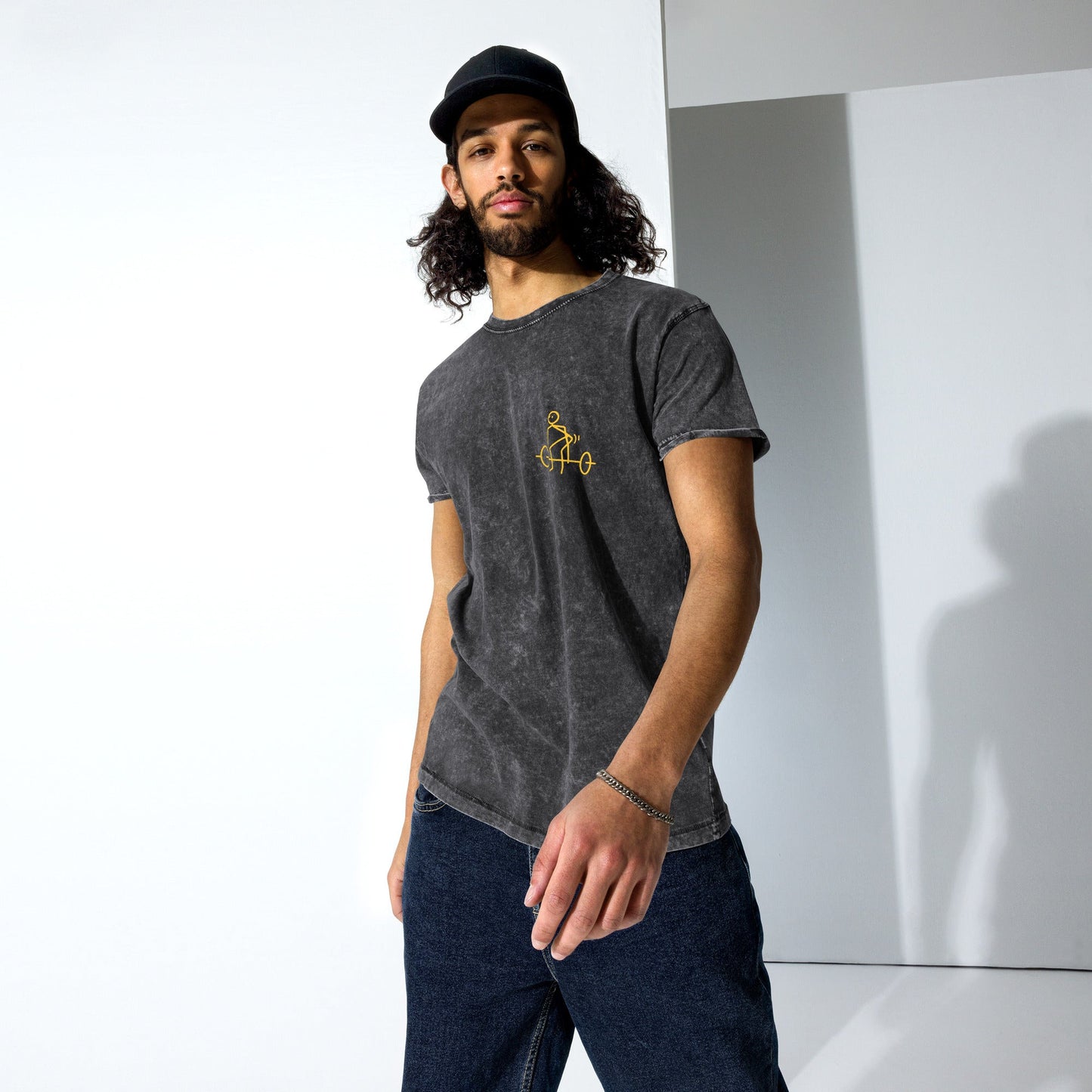 Let the Gains Begin – Denim Gym T-Shirt – Hochwertiges von Lumeza | Jetzt entdecken