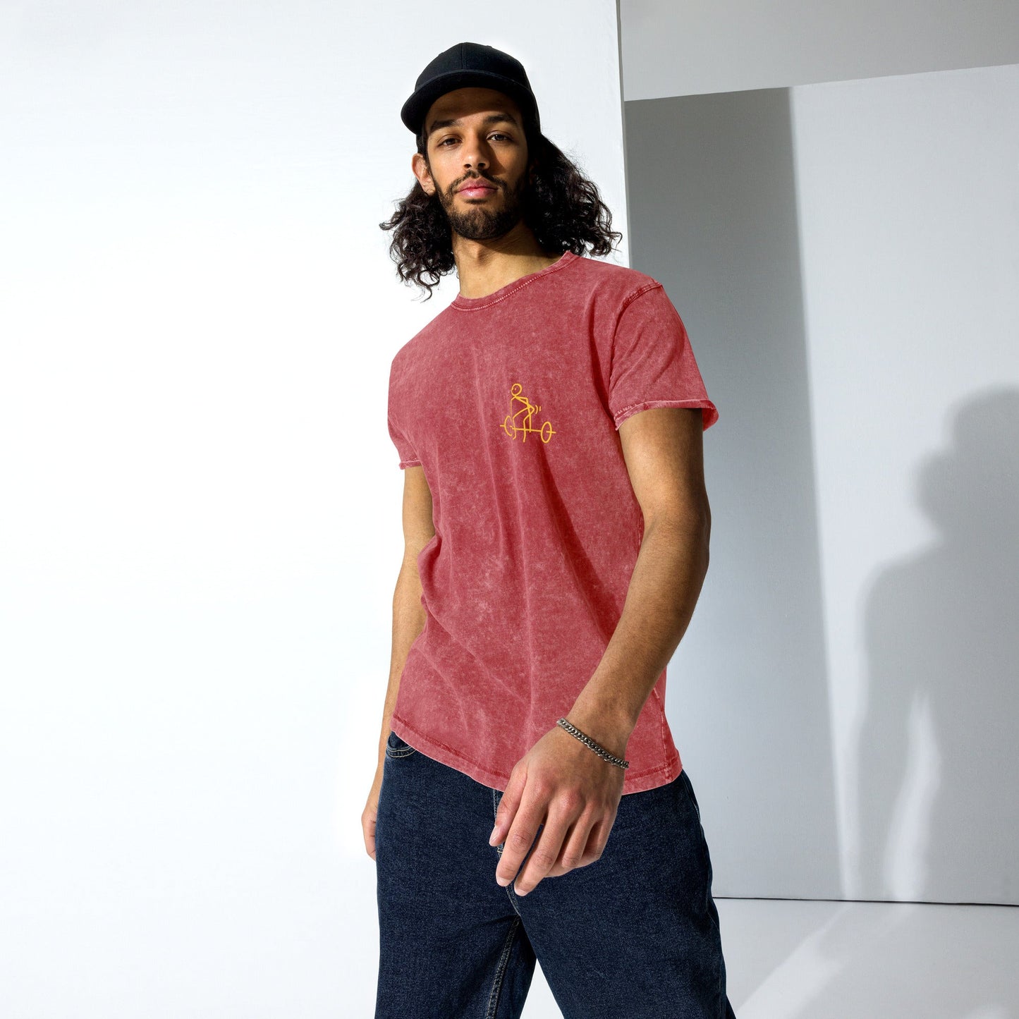 Let the Gains Begin – Denim Gym T-Shirt – Hochwertiges von Lumeza | Jetzt entdecken