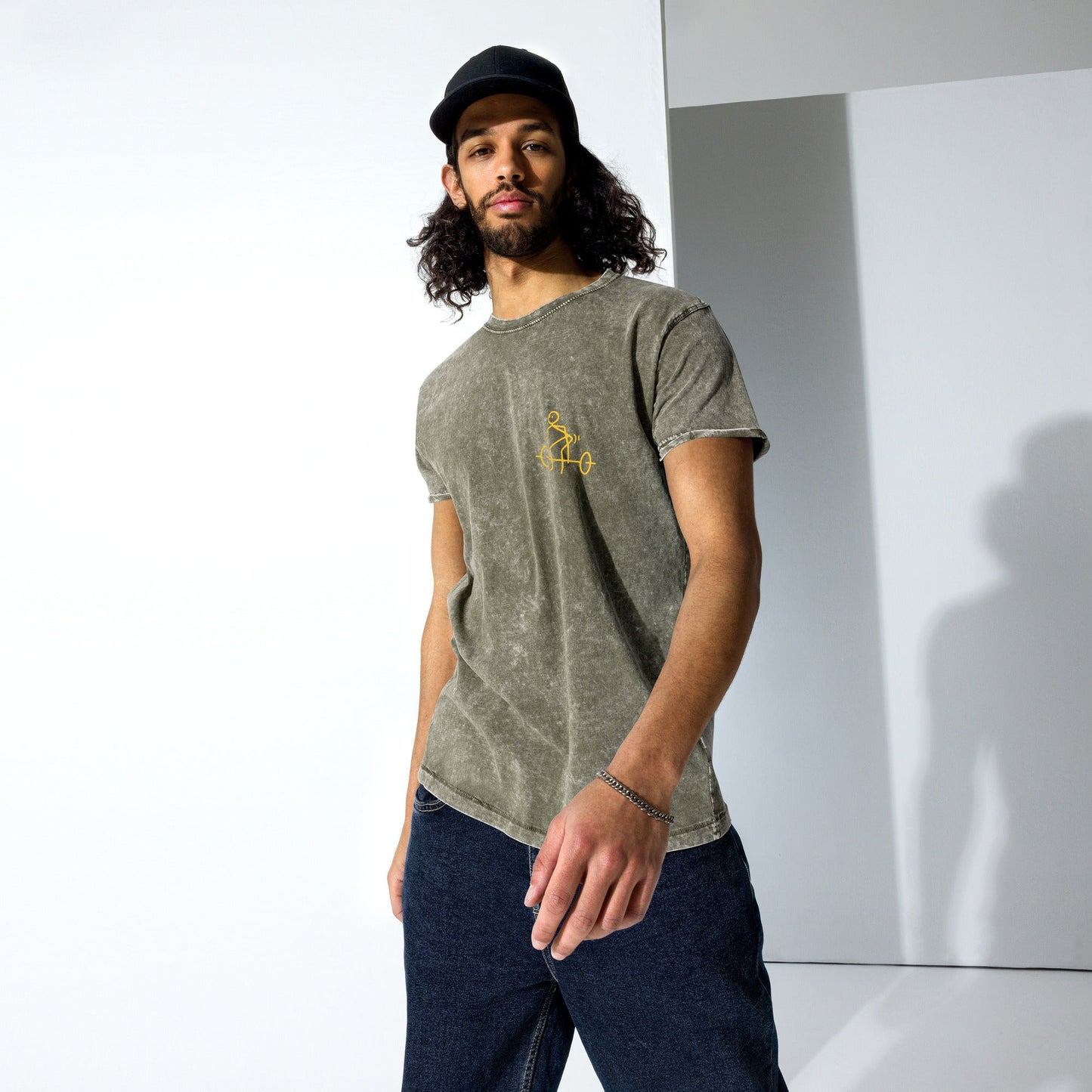 Let the Gains Begin – Denim Gym T-Shirt – Hochwertiges von Lumeza | Jetzt entdecken